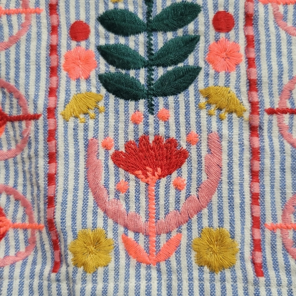 Boden Women's Victoria Embroidered Striped Pencil Mini Skirt Size 14 Floral... - Picture 11 of 16